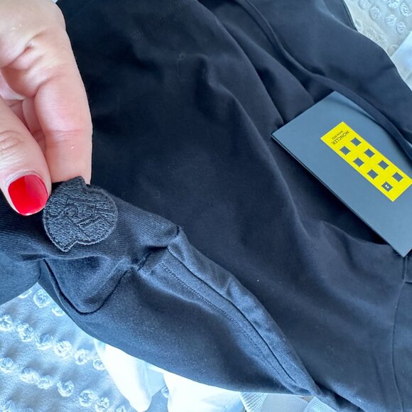 NWT Moncler x Alicia Keys Hoodie Sweatshirt Sz Small in Black Flared Sleeves - Picture 3 of 6